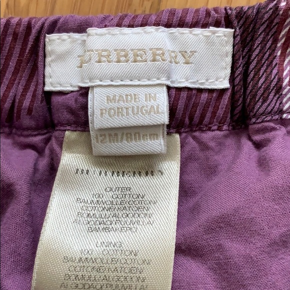 Authentic Burberry Girls Purple Skirt sz 12M/80cm - Picture 6 of 8